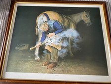 Signed Horse Print with Frame Judi Pyrah