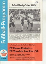 OL 81/82 FC Hansa Rostock-FC