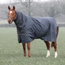 50G COMBO TURNOUT RUG Shires Typhoon Full Neck Waterproof Lite Medium Horse Rug