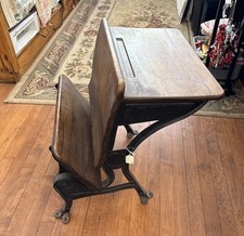 Antique #5 School Desk Wood