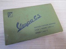ORIGINAL VESPA GS SERVICE STATION MANUAL WITH PAPERWORK VGC