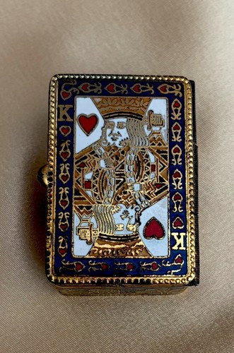 Vintage gold enameled - vintage, brass