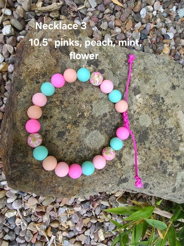 Silicone beaded dog - beaded, necklace