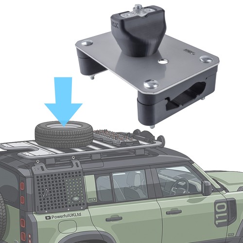 Spare steel wheel roof mount - wheel,