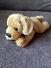 Keel Toys Brown Labrador Puppy Dog Plush 20cm (8″) – Laying Pose Collar Included