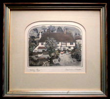 SIGNED & Ltd 87/250 - Graham Clarke Etching 'July' - Framed and Glazed Print