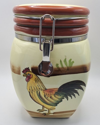 Vintage 1980s ceramic rooster - vintage,