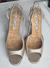 Manolo Blahnik Gold Stiletto