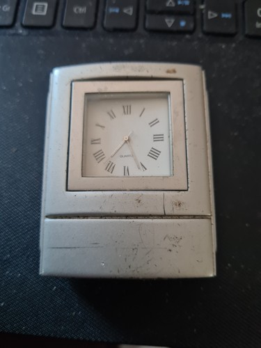 Paper weight desk clock