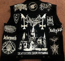 Mayhem Battle Jacket Cut-Off Denim Vest De Mysteriis Dom Sathanas True Norwegian