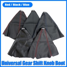 Universal Car Gear Knob Shift Collars Carbon Manual Shifter Boot Cover Gaiter