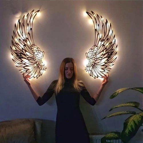 Angel wings wall art metal - angel,