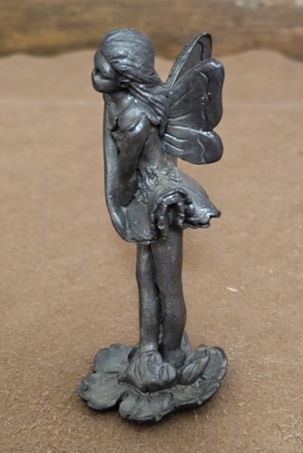 Vintage english pewter fairy - pewter,