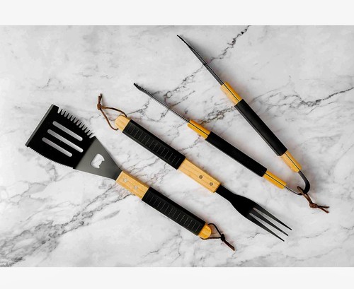 Large bbq tools set wooden - tools,