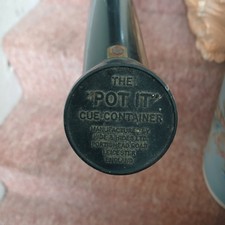 antique 1 piece snooker cue and container quality cue