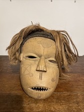 African carved wood mask with - wood,