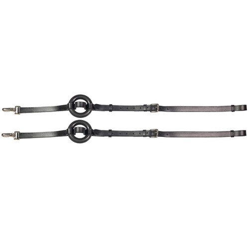 Horze leather side reins - leather,