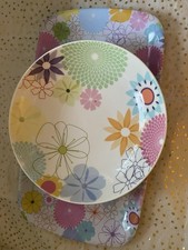 Crazy Daisy Portmeirion Large Bowl And Tray Set
