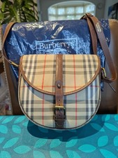 Vintage Burberry Canvas Shoulder Bag From Burberry Nova Check