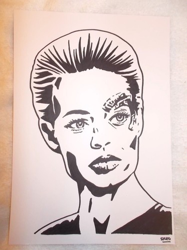 Black ink marker - pen, sketch