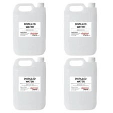 20 Litre (4 x 5L) Litre Liter Ultra Pure Distilled Water Steam Process 