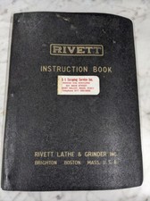 RIVETT OPERATOR SERVICE MANUAL PARTS LIST BOOK SALES CABINET TURRET LATHE 918S