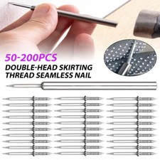50-200x Double-Head Skirting Thread Seamless Nail Board Line No Mark Nail Screws