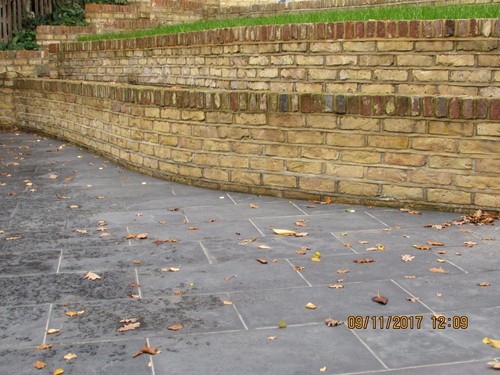 Black slate paving - paving, patio