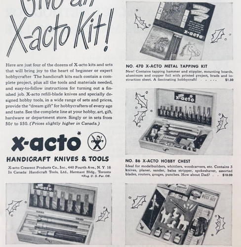 1948 acto knives kit - x-acto,