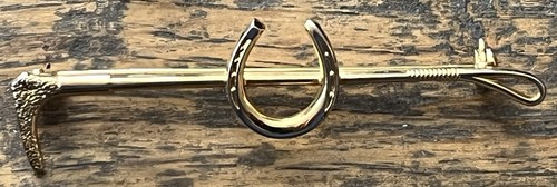 Vintage gold tone - gold, equestrian