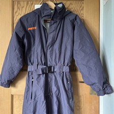 Kids Quechua Decathlon Ski Suit Age 12 Grey Zip Fastening Pockets Hood