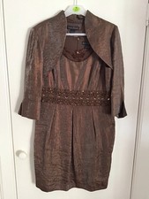 Jessica Howard Women's Brown Dress and Jacket Size 14 Formal for Wedding