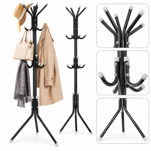 Hooks metal coat - 12-hooks,