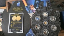 24 K Solid Gold Coin Plus 5 Commemorative Star Wars Coins Limited Edition Rare