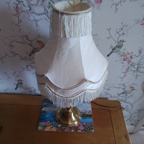 Elegant brass table lamp - table, made