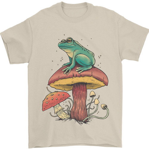 Frog sitting a mushroom - frog,