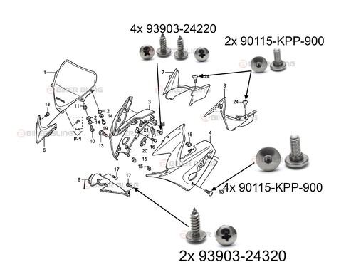 Honda cbr125r 2004 - 2004-2006, nose