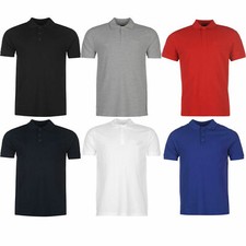 Mens New Plain Pique Polo Shirt Cotton Blend Tee Golf Collar Casual Shirt S-5XL