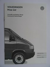 VW Price List Brochure 1996: CARAVELLE, MINIBUS, GOLF VAN, TRANSPORTER T4,HiTorq