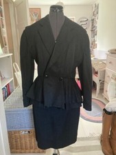Vintage Claude Bert suit with peplum from Paris