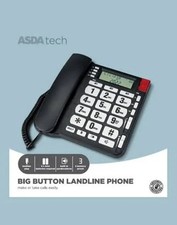 Asda Tech Big Button Landline Telephone  Hands Free Caller Display Home Phone