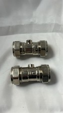 2 x 22mm Chrome Brass Plated