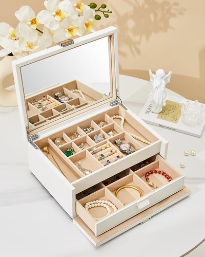Large leather jewelry box - box, 2