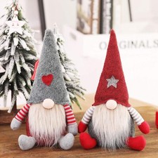 Christmas Gnome Red Star Grey