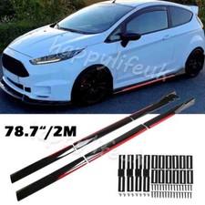 For Ford Fiesta ST MK5 MK6 Mk7 MK7.5 Side Skirts Extension Splitter Lip Glossy
