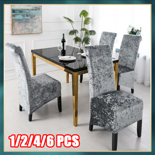 Crushed velvet dining chair - crushed,