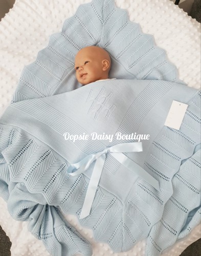 Blue spanish knitted - knitted, ribbon