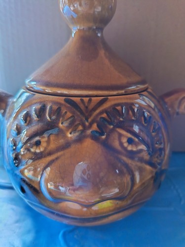Vintage pottery onion face - vintage,