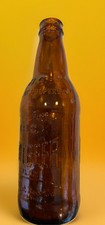 EMPTY VINTAGE IBC ROOT BEER 12 oz.  EMBOSSED AMBER BOTTLE