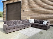 Bespoke Huge Grey Corner Sofa Set In Excellent Condition